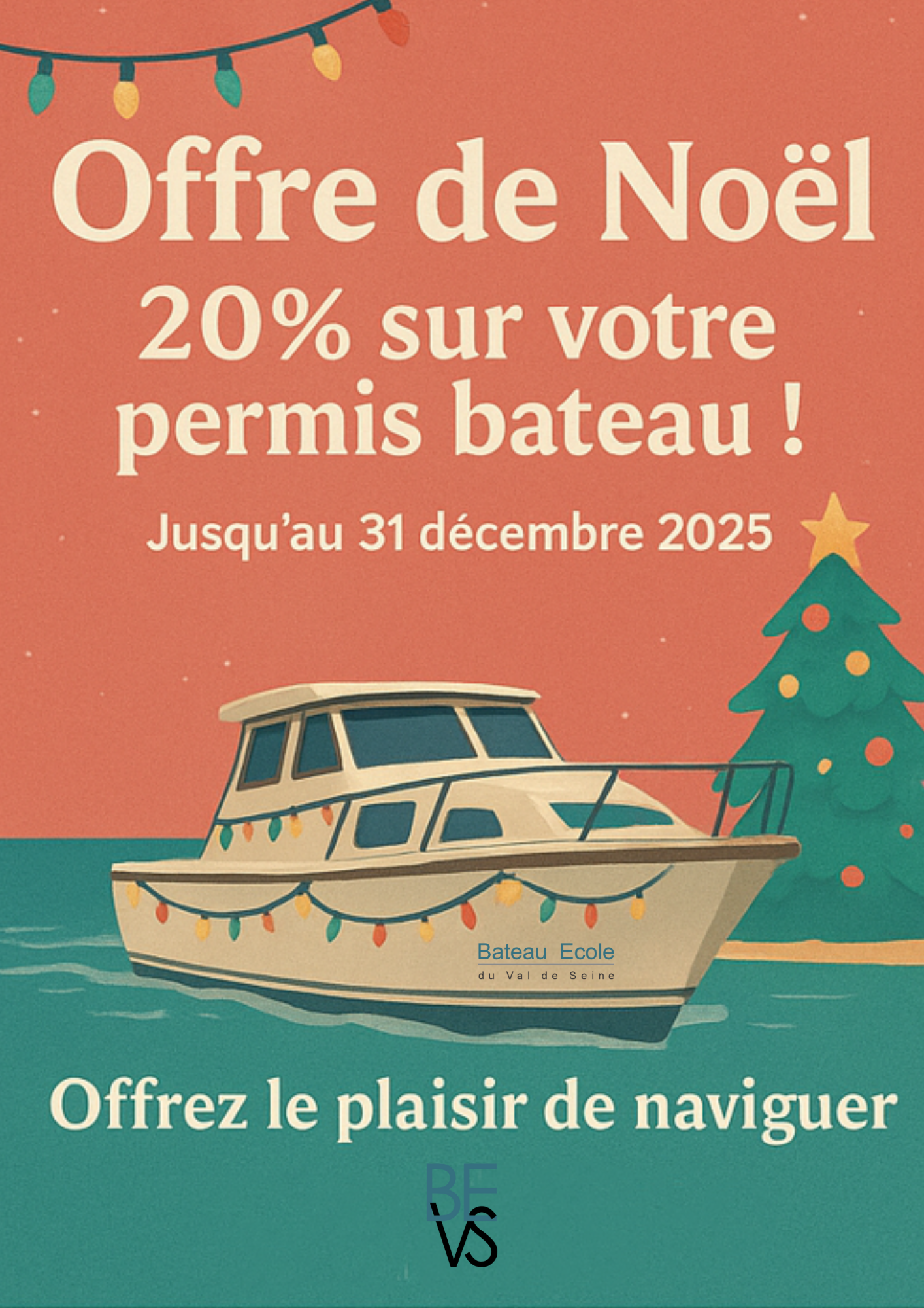 Bateau école du Val de Seine Offre de noël